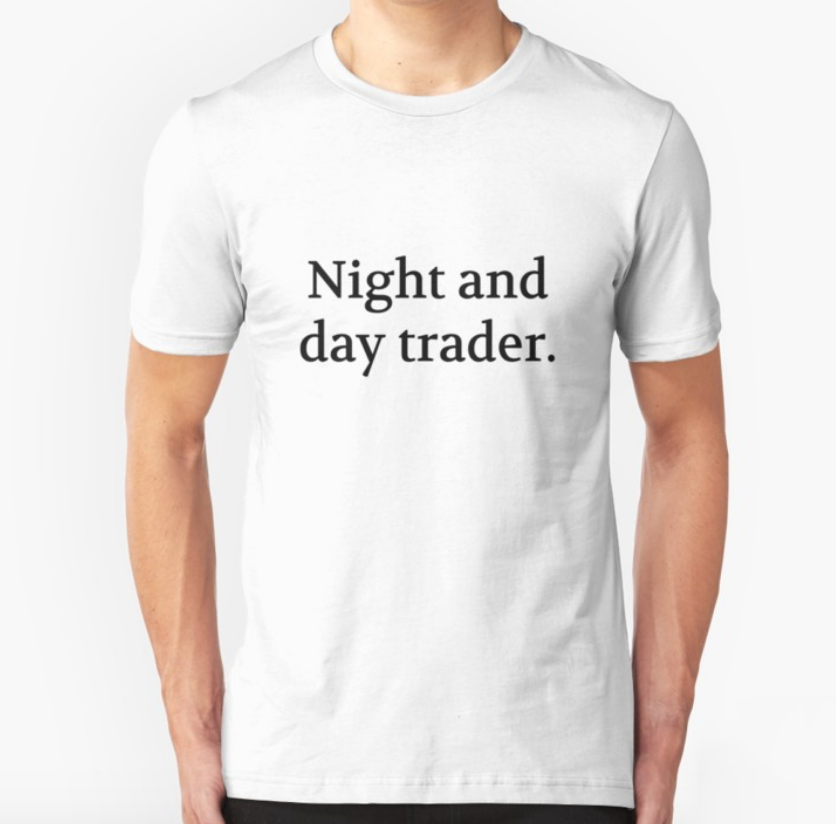 Bullwit! "Night and day trader" T-shirt (and other products)